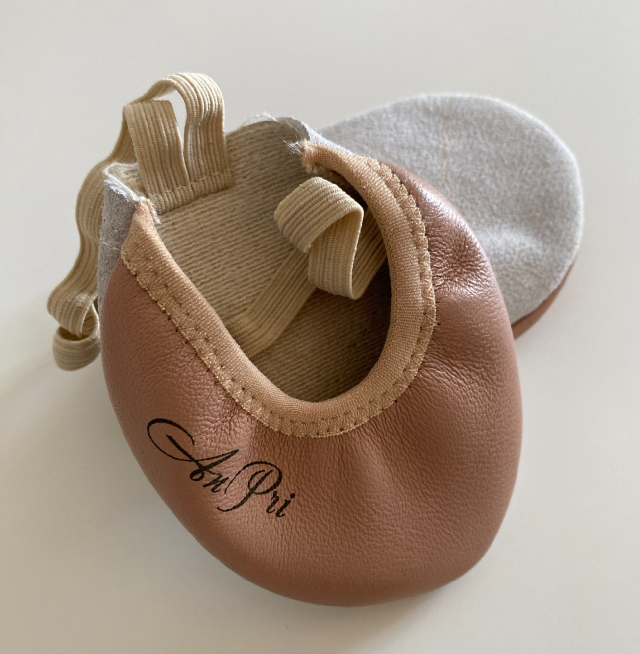 Kids Rhythmic Gymnastics Half Shoes Leather Toe Shoes Dance 22,5 cm