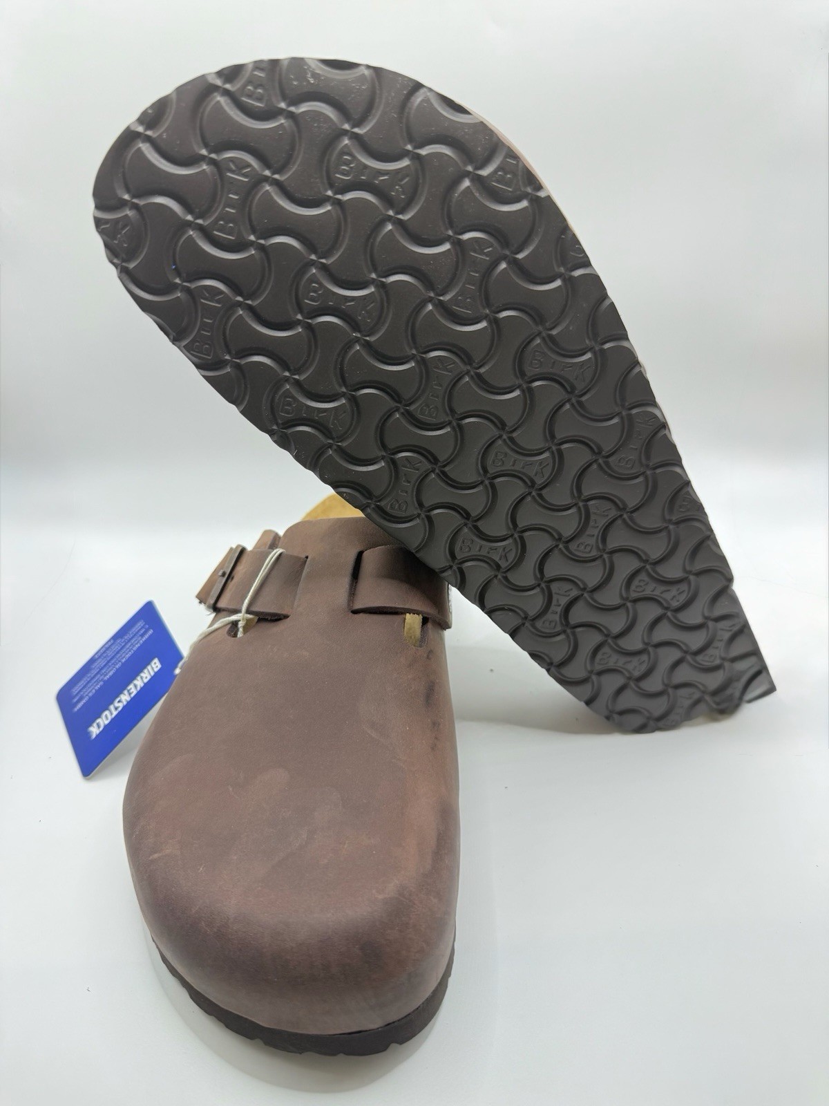 Birkenstock Boston BS Habana Brown Leather Clog Sandals EU 43 US 10 MPN 860131