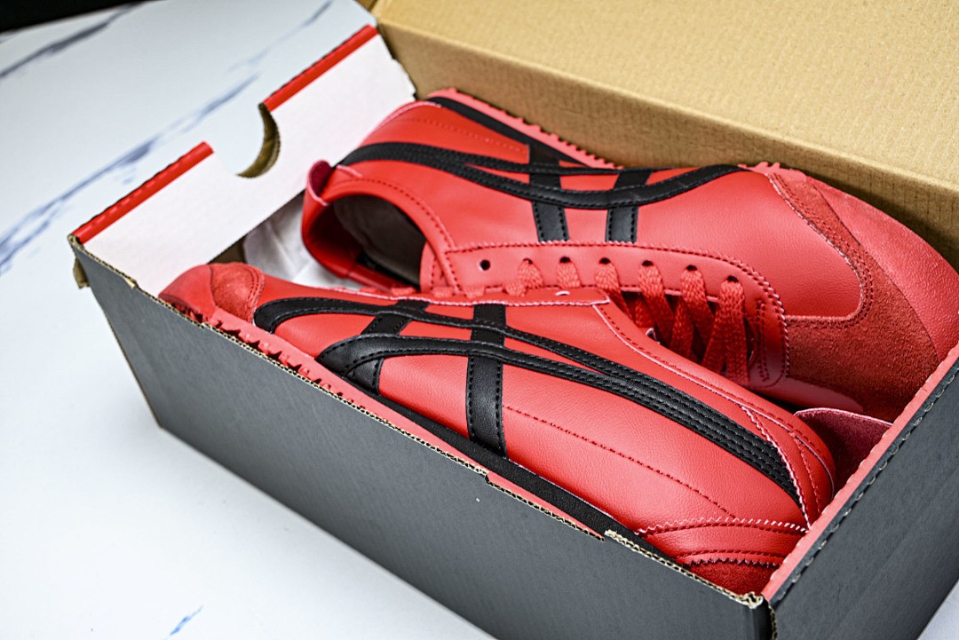 Onits*ka Tiger Mexico 66 Classic Red Black 1183C102-600 Unisex Size 4-11