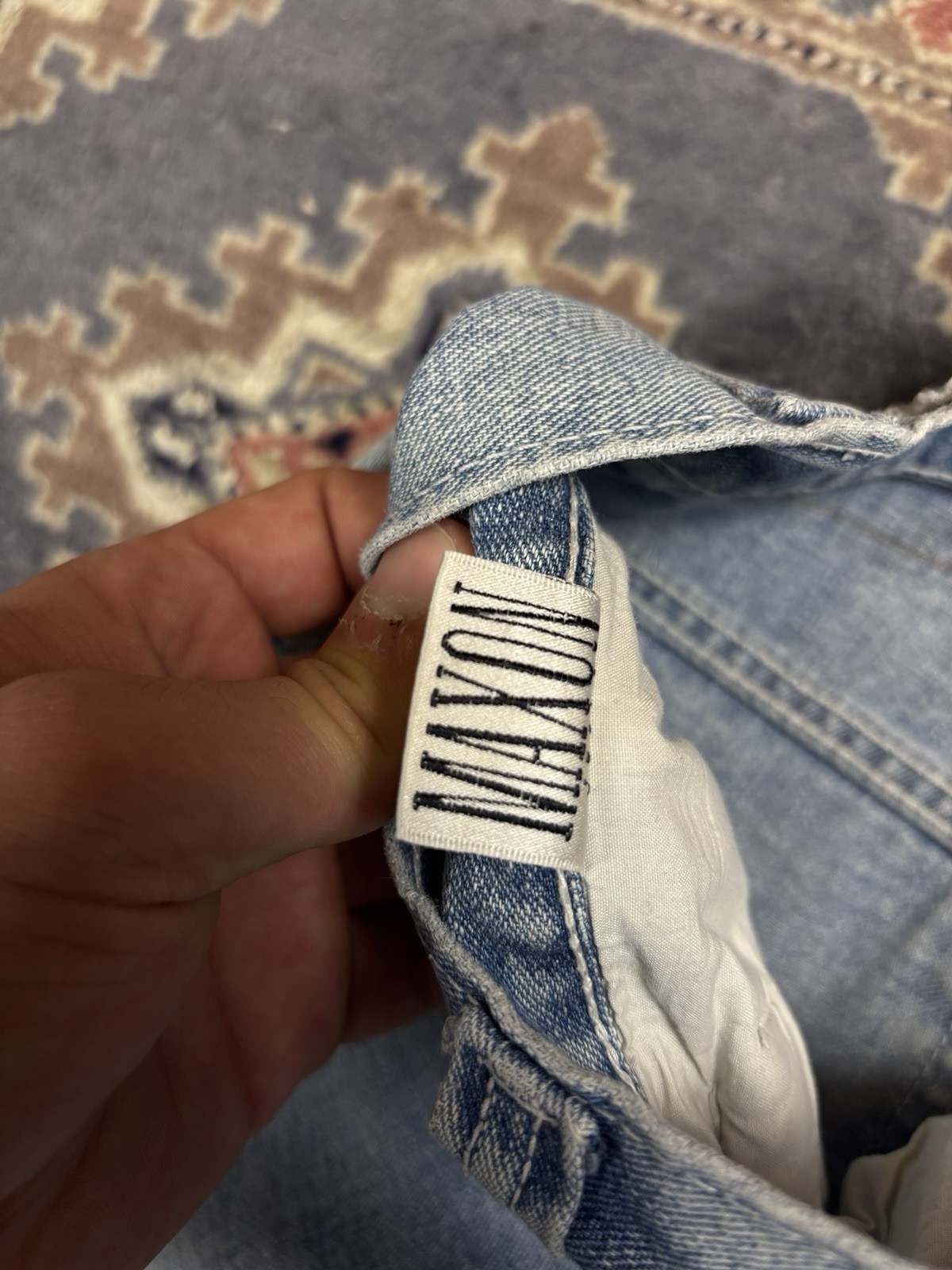 Maxon Baggy Cargo Jeans Y2K Vintage Wide Leg Light Wash Denim L