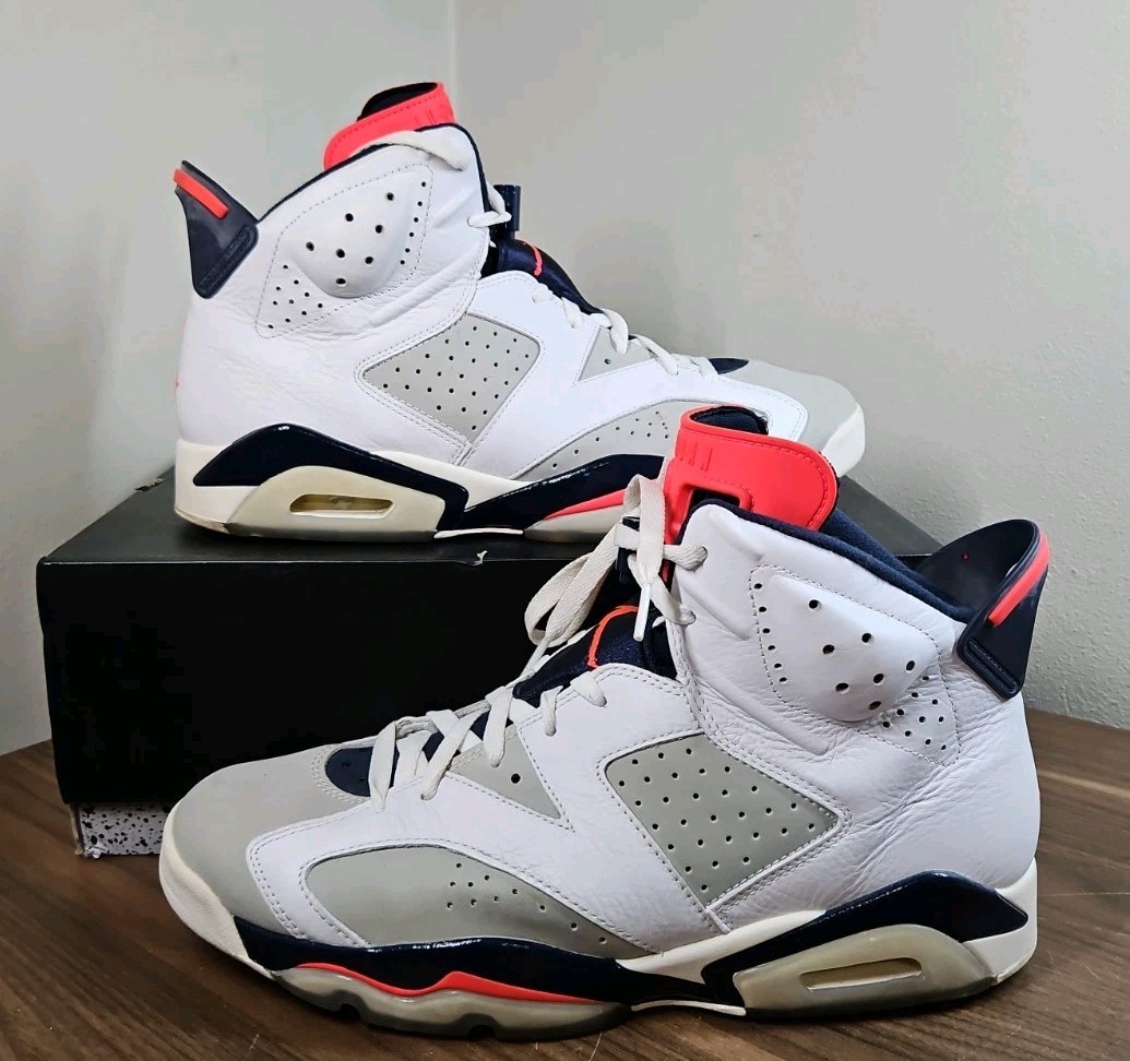 Size 13 – Nike Air Jordan 6 Retro Tinker 384664-104 Men’s Preowned Men’s