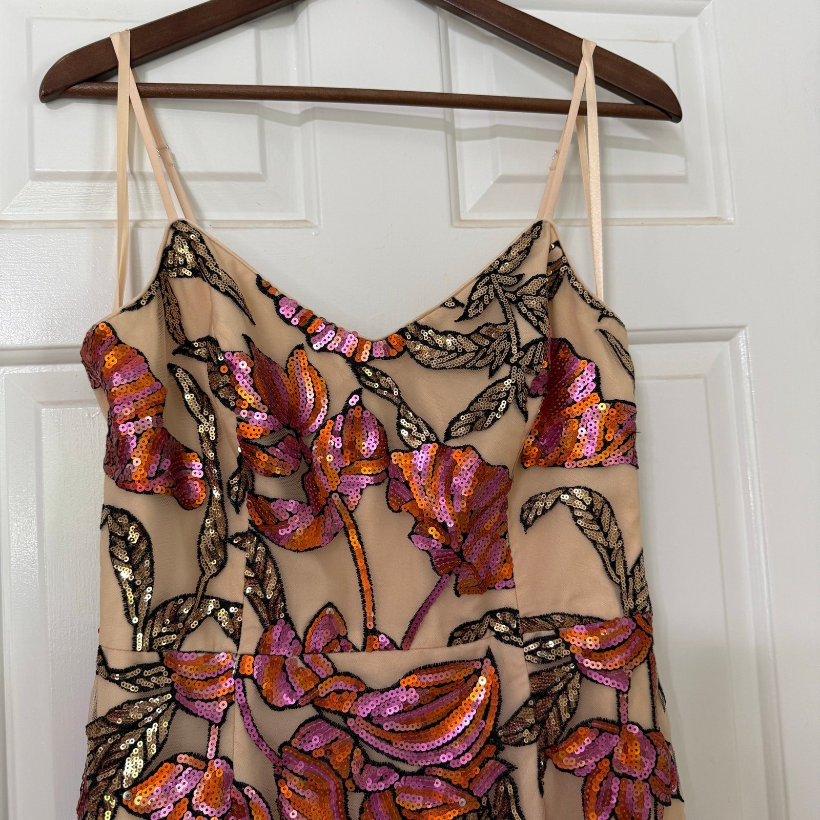 Dress The Population Giovanna Sequin Floral Mermaid Gown Size L