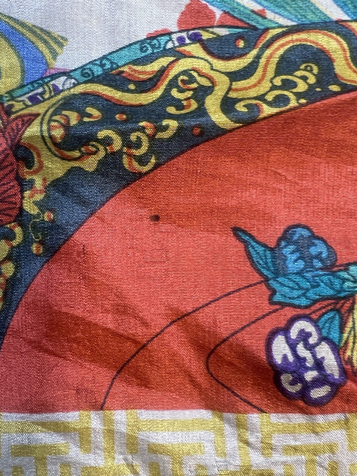 Beautiful Johnny Was Square Silk 43” Scarf Or Wrap Tassels Geisha Asian Oriental