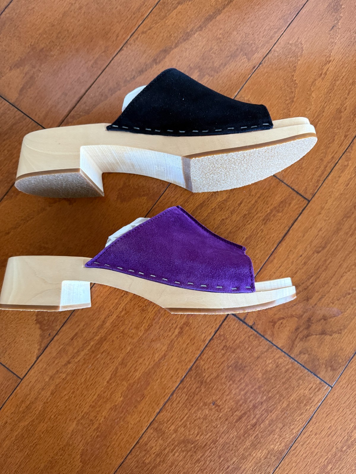 swedish hasbeens Combo Clog Nero/Viola 39 (US Women’s 9) B (M) Save $155.00