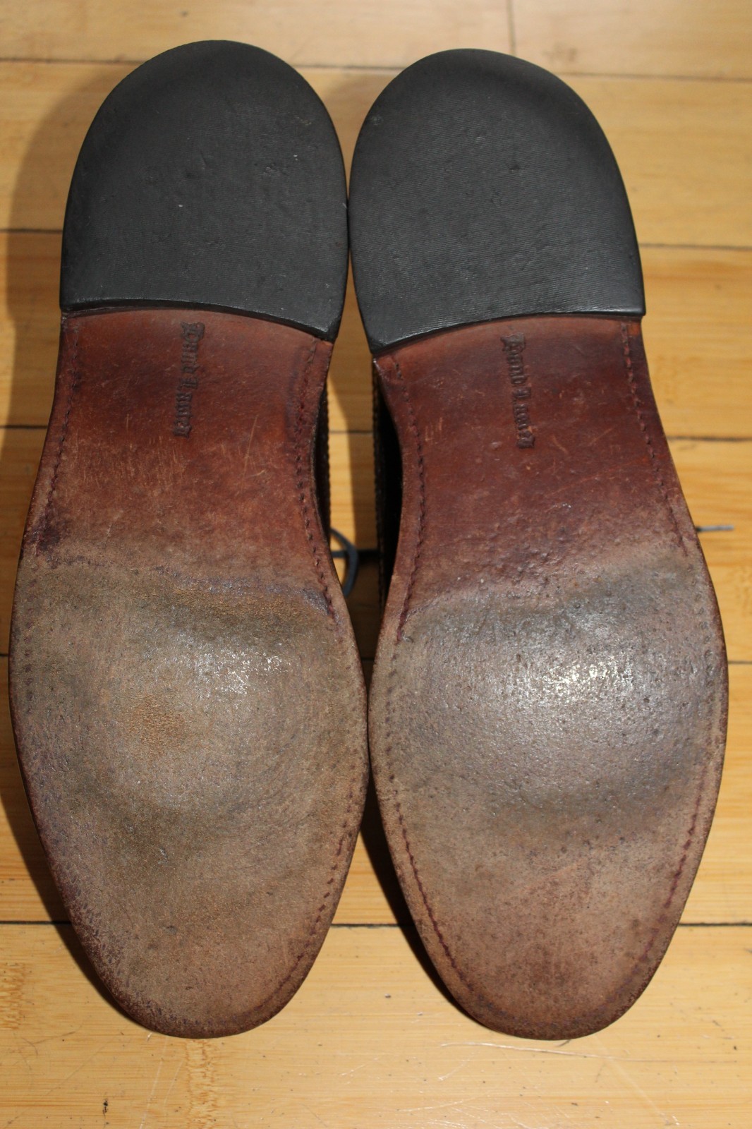 Vtg Bostonian Crown Windsor 9.5 D Leather Wingtip Oxford Dress Shoes Land Laster
