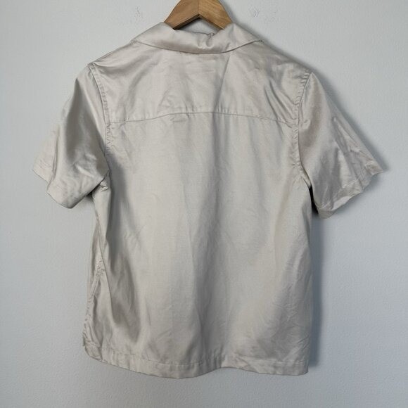 Saturdays New York City Camp Collar Shirt Womens Medium Classic Preppy Minimal