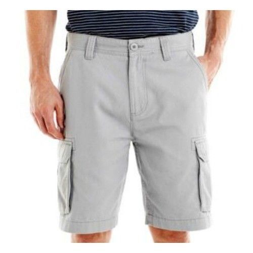 Arizona Men’s Cargo Shorts 26 or 29, Gray, Khaki, Blue, Black or Navy