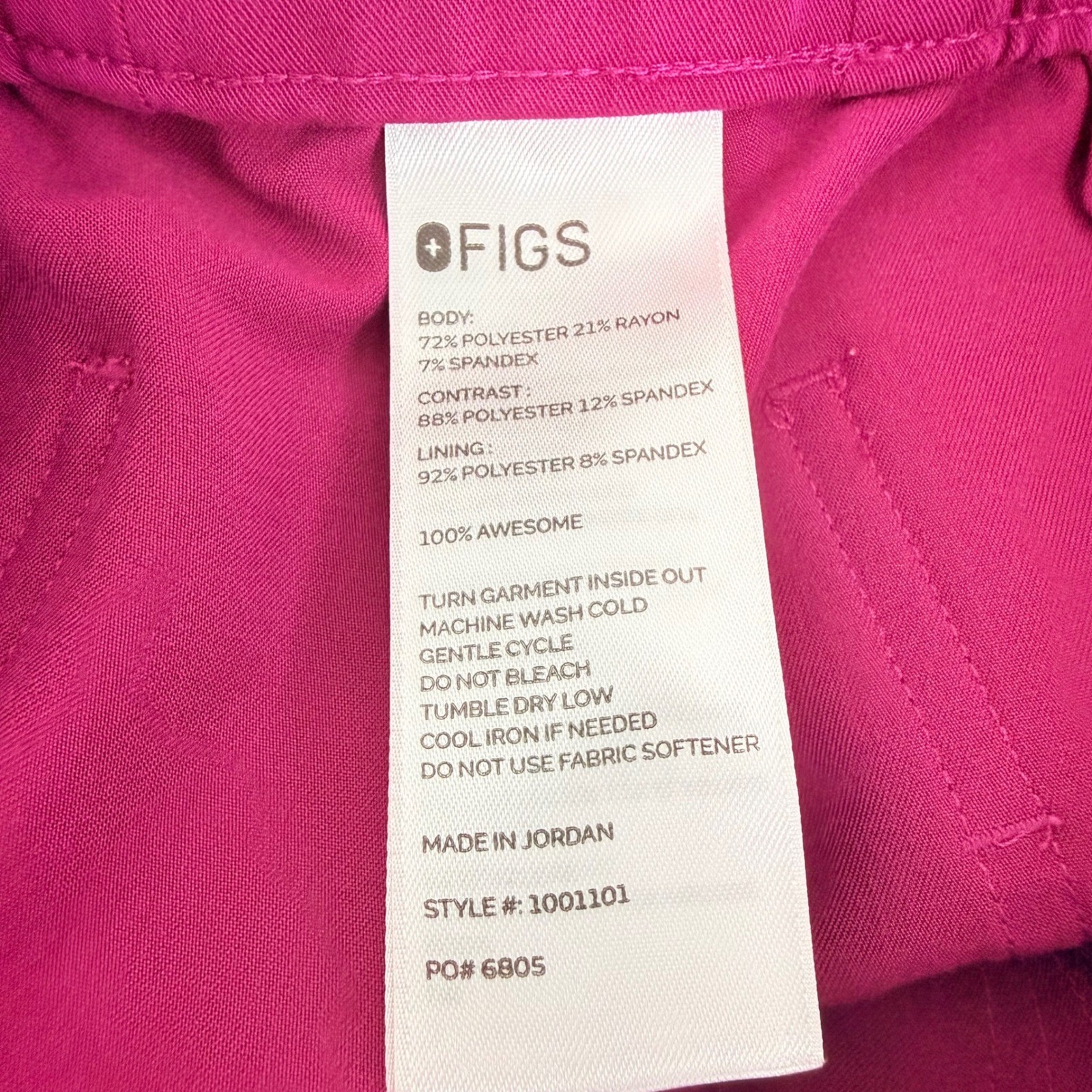 FIGS Uman Relaxed Jogger Scrub Pants Women M Petite Dark Magenta Medical Uniform