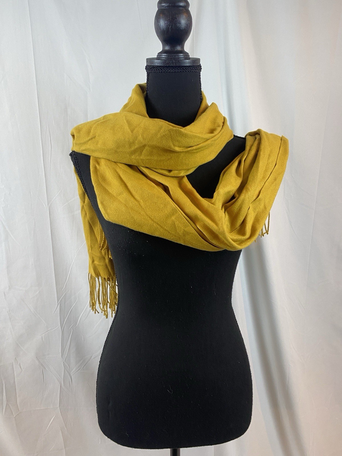 Cashmere Rectangle Fringed Scarf 27” Wide X 70” Long Without Fringe