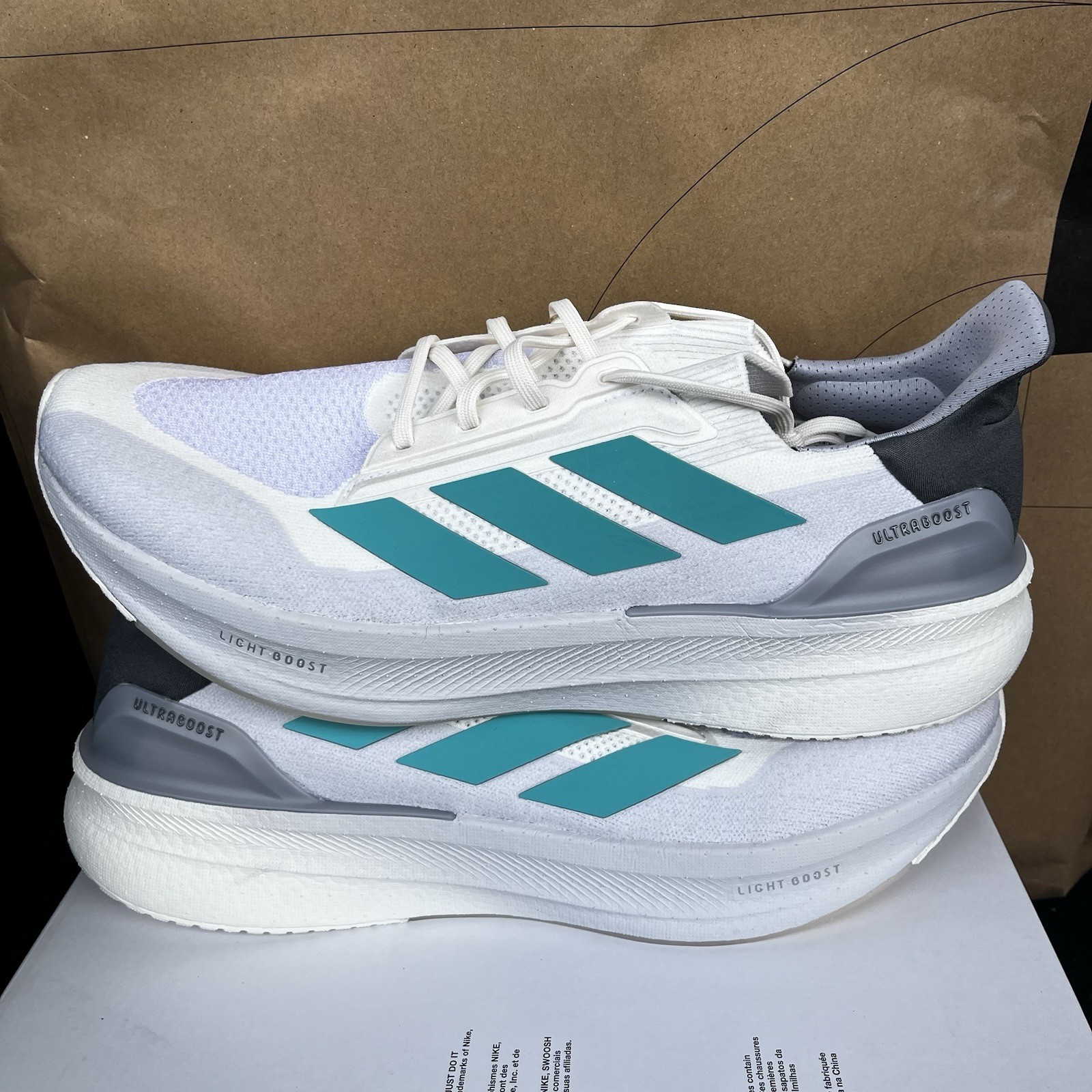 NEW adidas Ultraboost 5X NBY White Teal Dash Grey NBY J13244 Mens Size 14