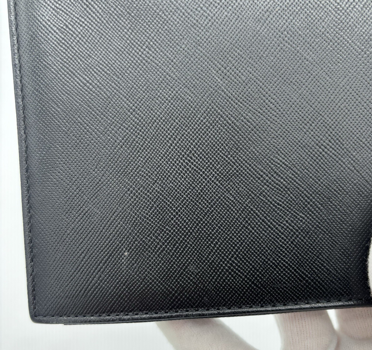 Yves Saint Laurent Clutch Bag Leather Black YSL Authentic 0049
