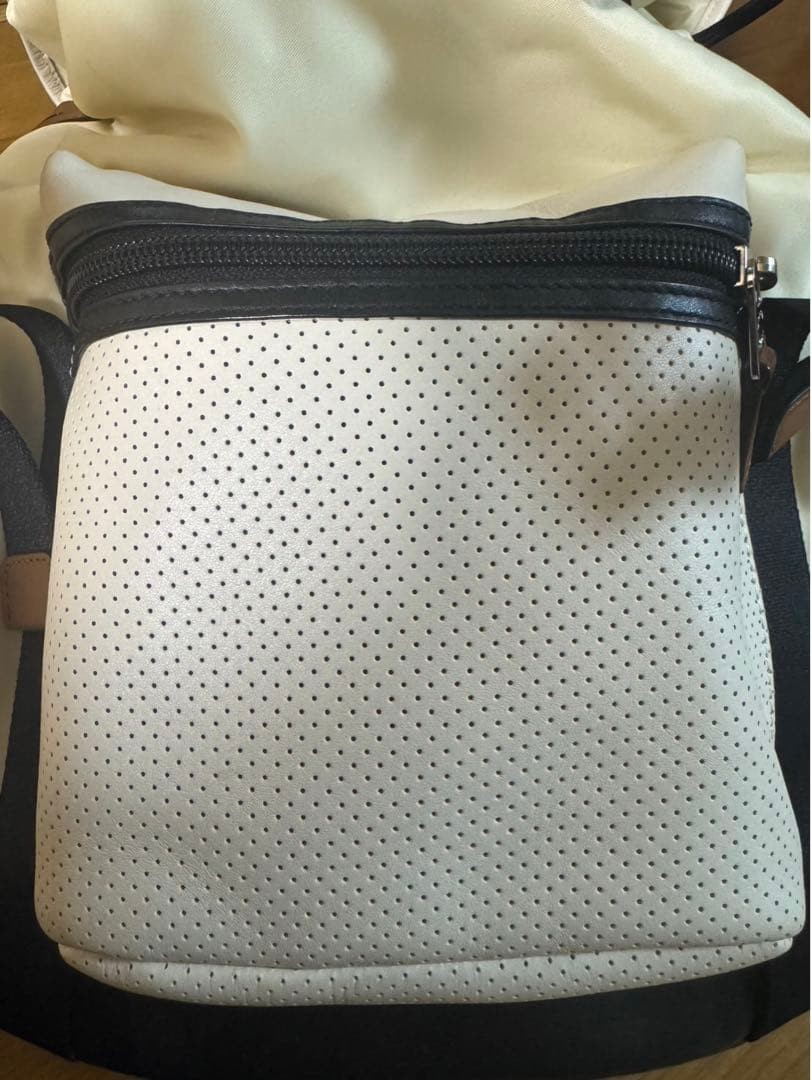 COACH White Nylon Leather Trek Backpack Authentic Women’s Backpack F72018