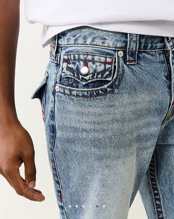 True Religion Ricky Warped Horseshoe Straight Jeans 34×34 **NWT SEALED**