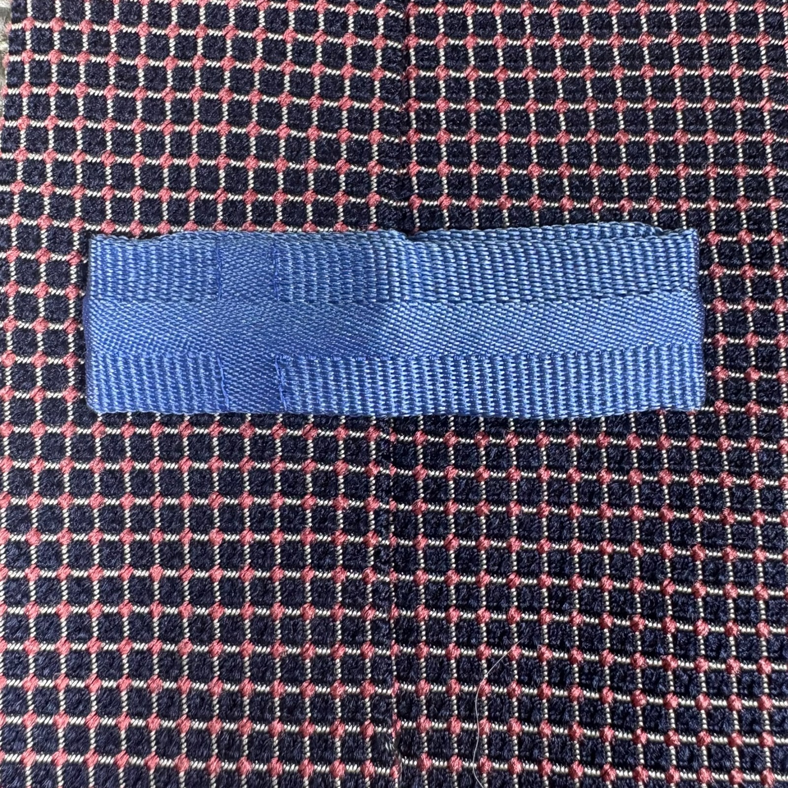 Eton Men’s Tie Black White Pink Necktie 100% Silk 59″ x 3 1/8″ Made in Italy