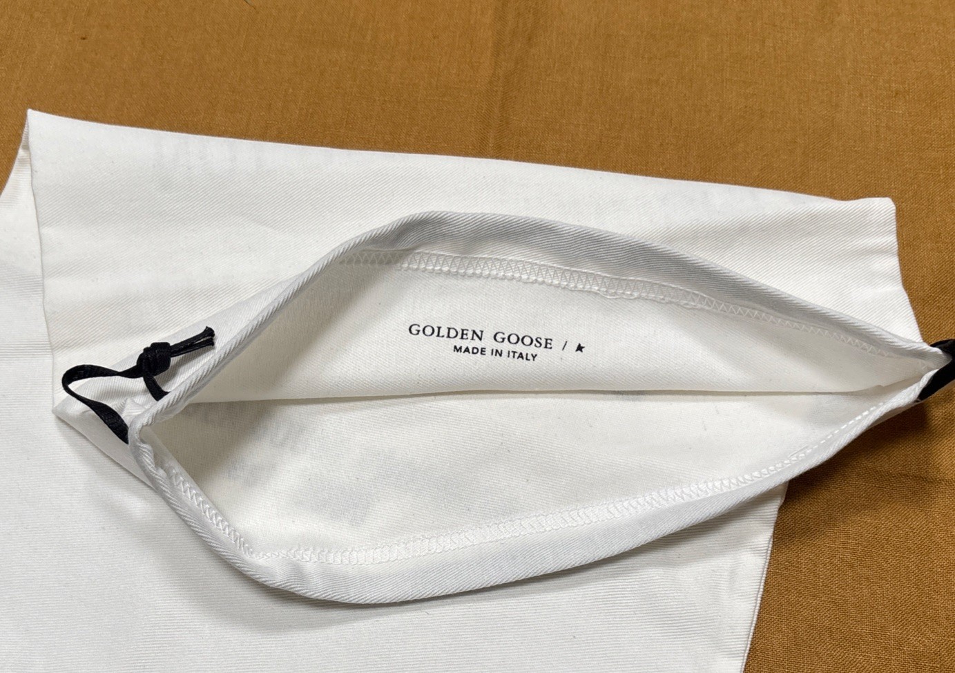 Golden Goose Shoe Dustbag For Dream Use Only, Heavy Cotton, Drawstring 15″x11″