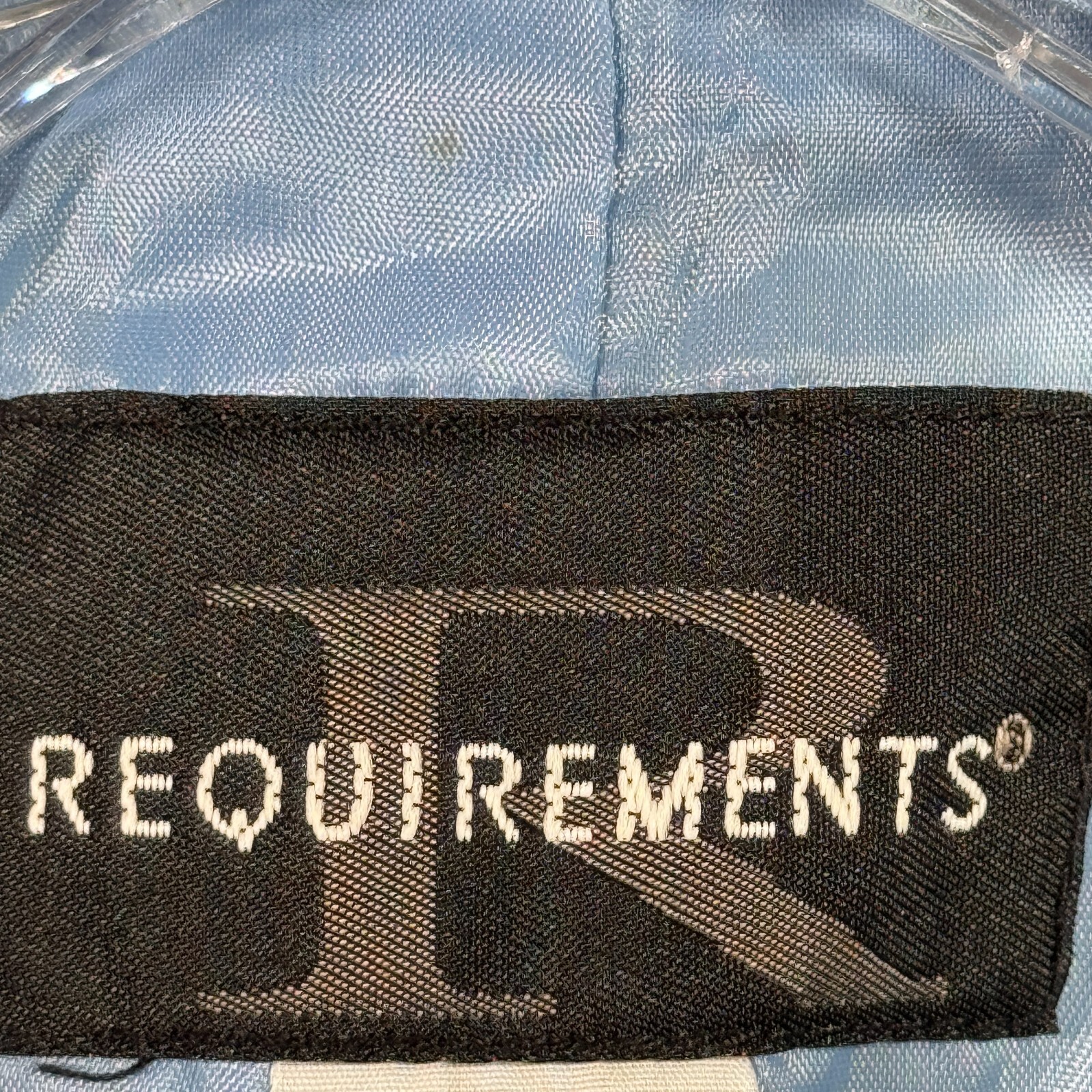 Requirements Blazer Womens 12 Light Blue Single Breasted Pastel Office NEW