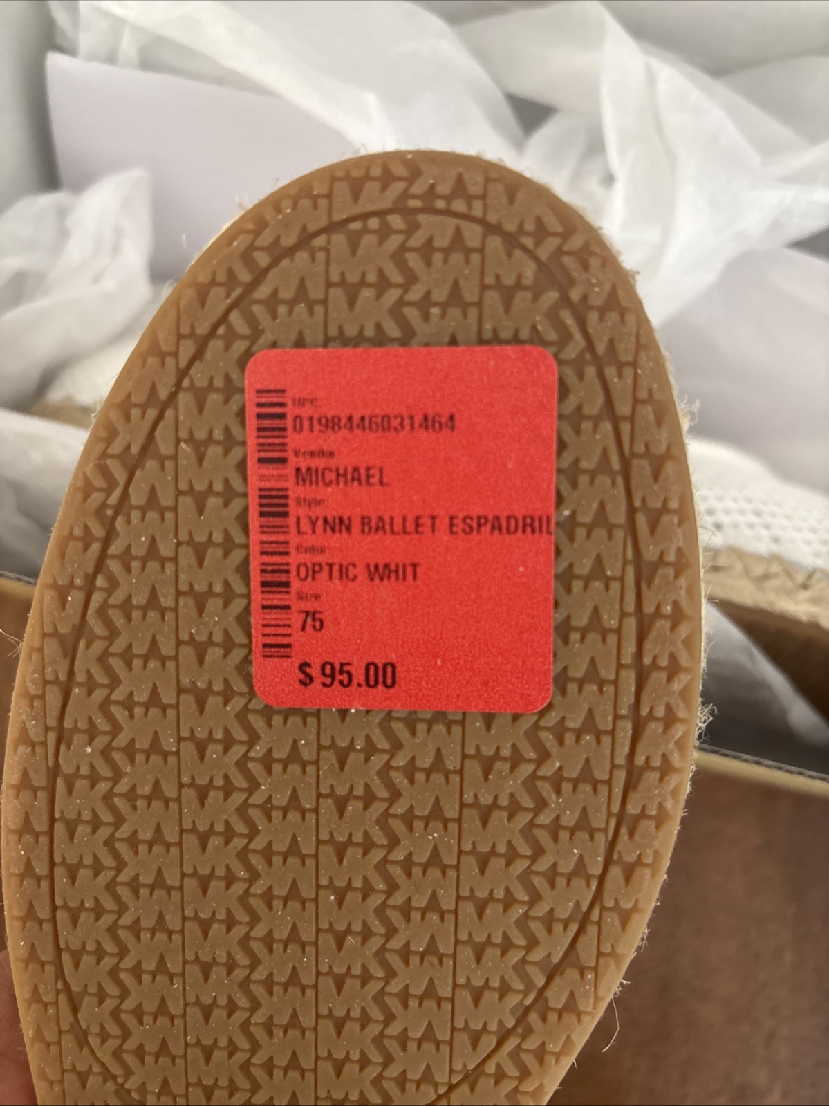 Michael Kors Lynn Ballet OPTIC WHITE Espadrille 7.5
