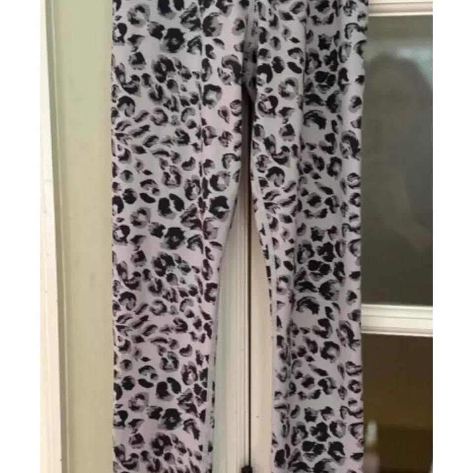 Varley Century Animal Print Tan Taupe Leopard High Rise 7/8 Leggings Sz XS EUC