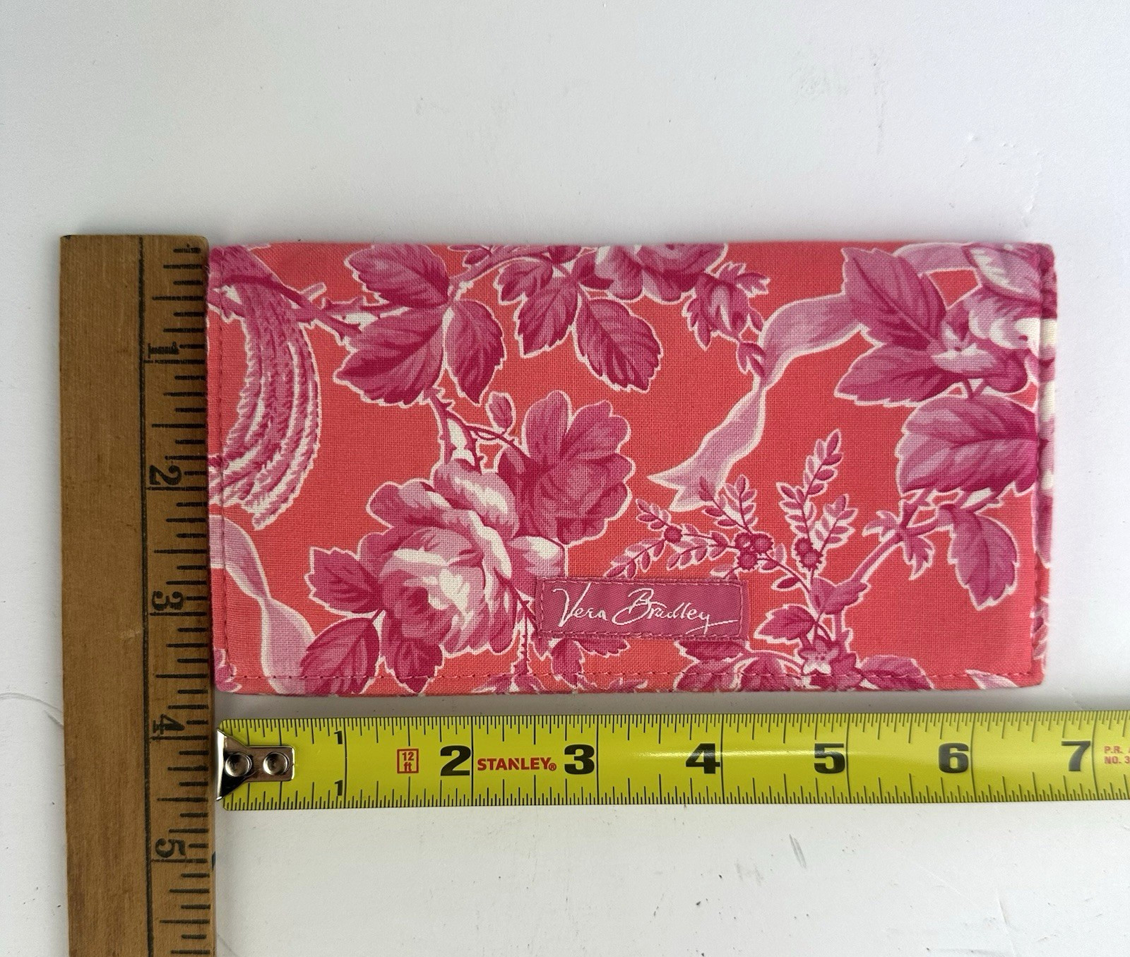 Vera Bradley Hope Toile Checkbook Cover/Currency Holder 6.75″ x 3.75″
