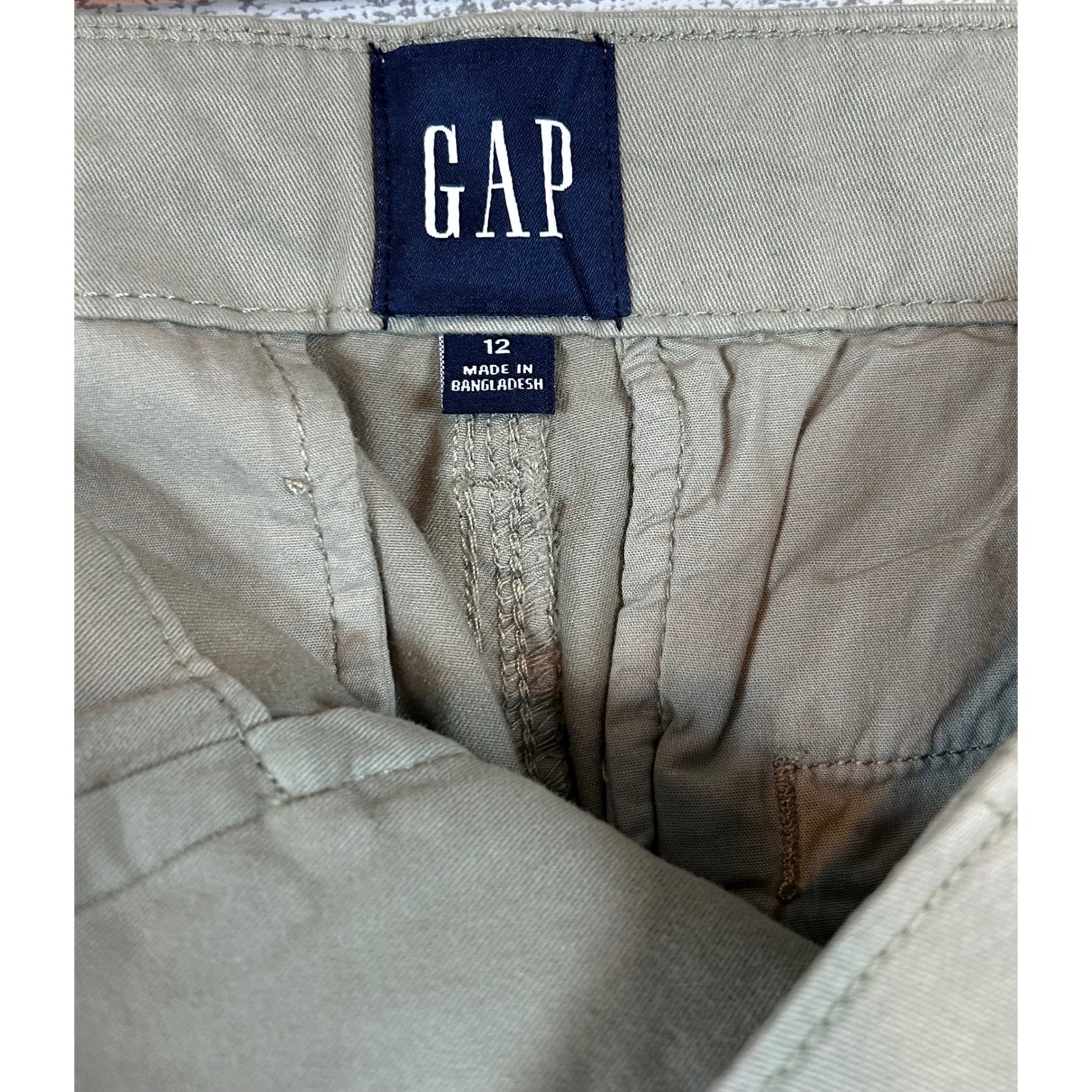 NWT GAP Slim Ankle Pant Green Chino Trousers Womens 12 Preppy Classic Casual