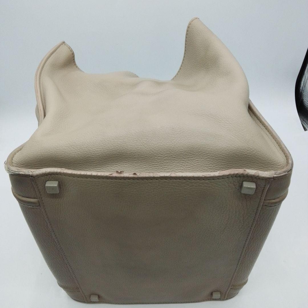 Celine Luggage Phantom Tote Bag Handbag Leather Beige Women’s Auth