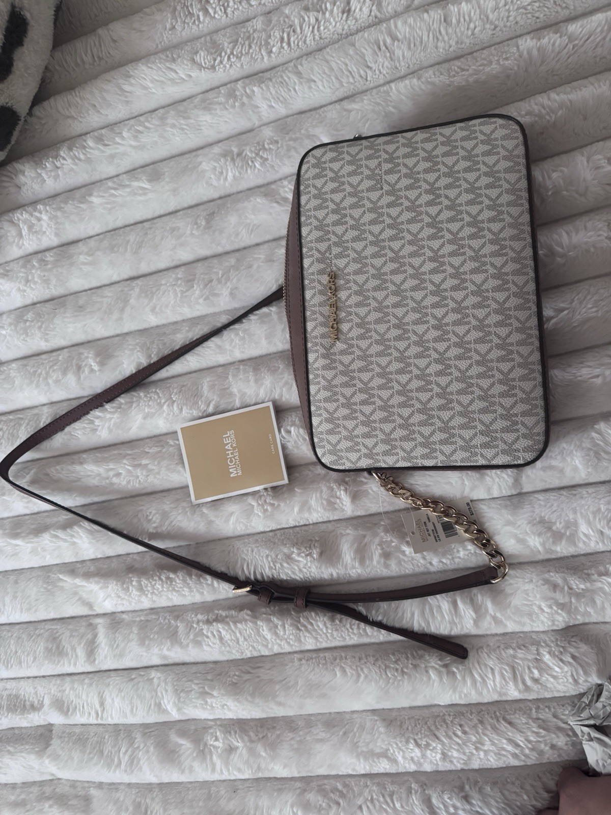 Michael Kors Jet Set Item East West Shoulder Crossbody Bag MK White