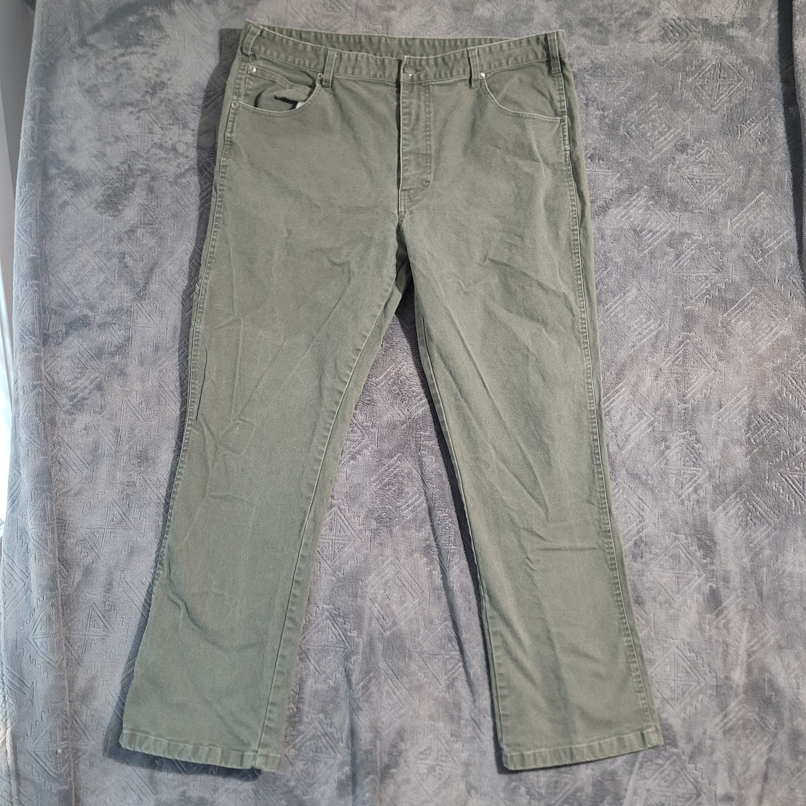 Genuine Dickies 38×30 Green Denin Jeans 98% Cotton Canvas Work Wear