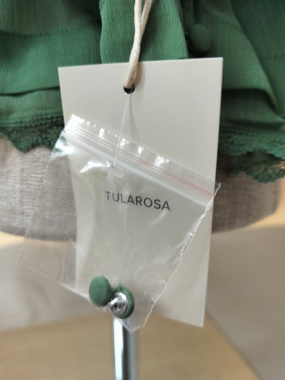 Tularosa Kaia V-Neck Flutter Sleeve Top in Green TRS258-U19 Choose Size