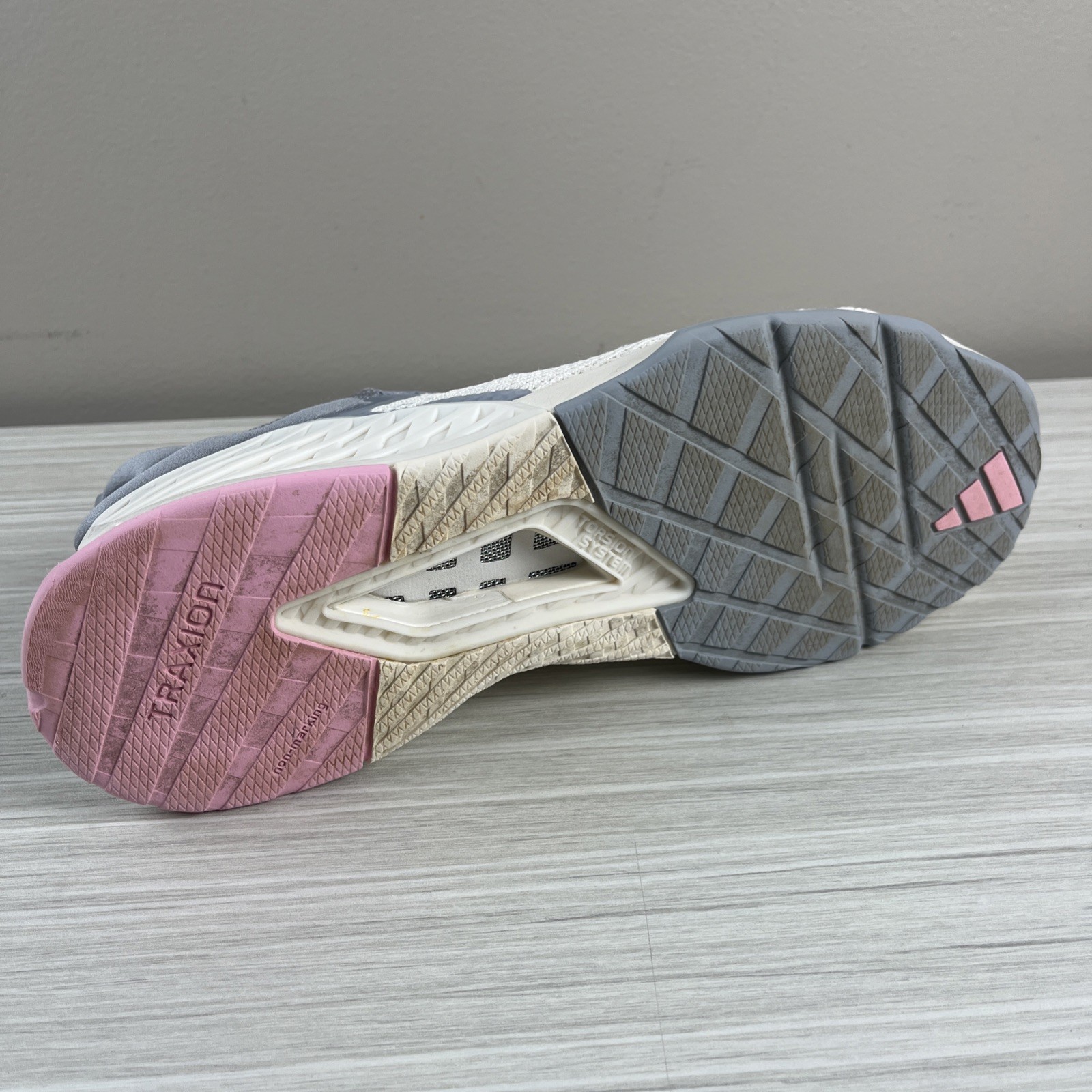 Adidas Dropset 3 Training Shoes Women Size 10 Gray Ivory Pink Adiwear 6 Heat.RDY
