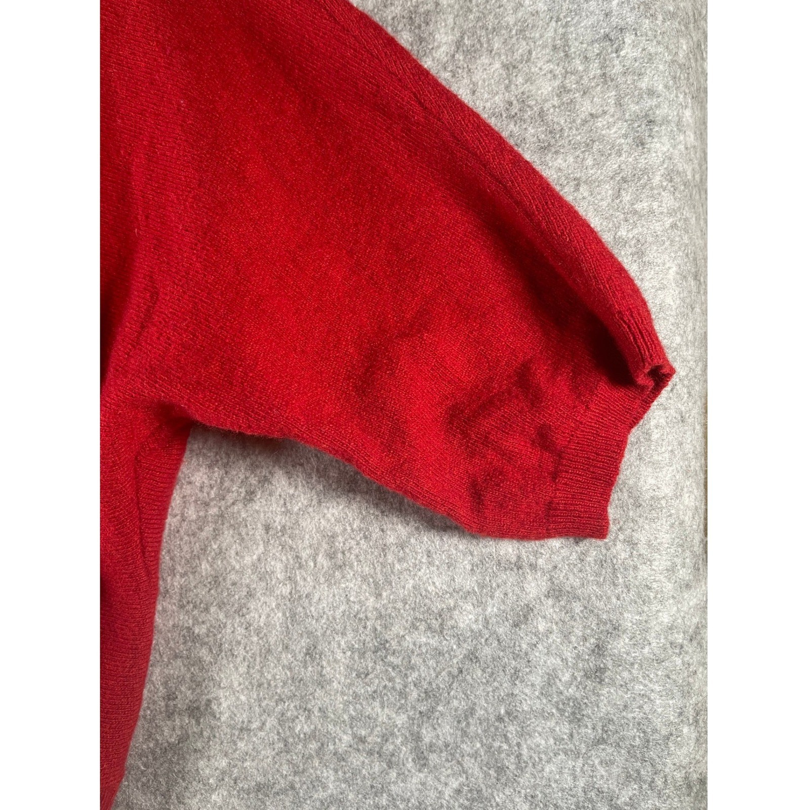 Banana Republic Red Italian Yarn Open Front Shrug Cardigan Sweater Womens Small