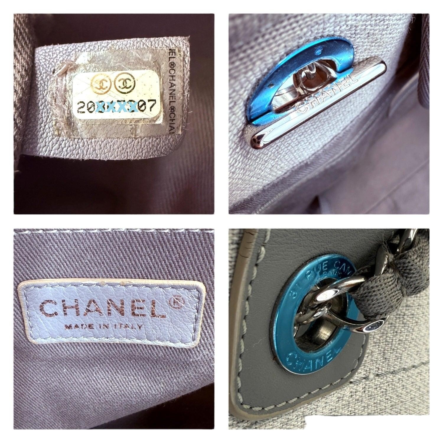 Chanel 2015 Medium Gray Deauville Shopping Tote