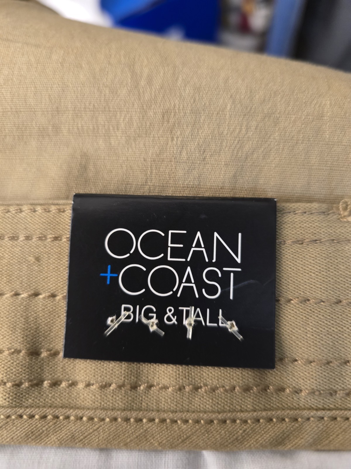 Men’s Ocean Coast Big & Tall NWT Khaki Cargo Flex Comfort Waistband Shorts 44