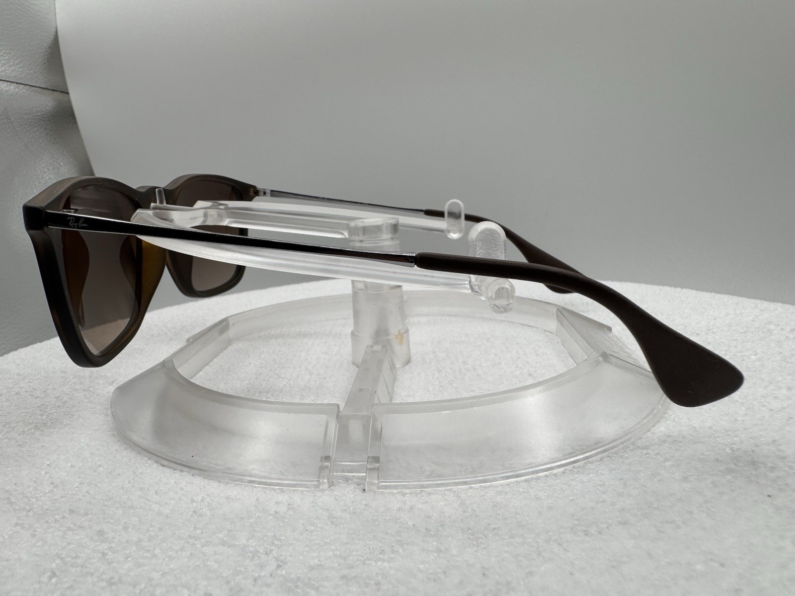 NEW Ray-Ban RB4187 856/13 CHRIS Polished Light Havana Dark Brown Sunglasses