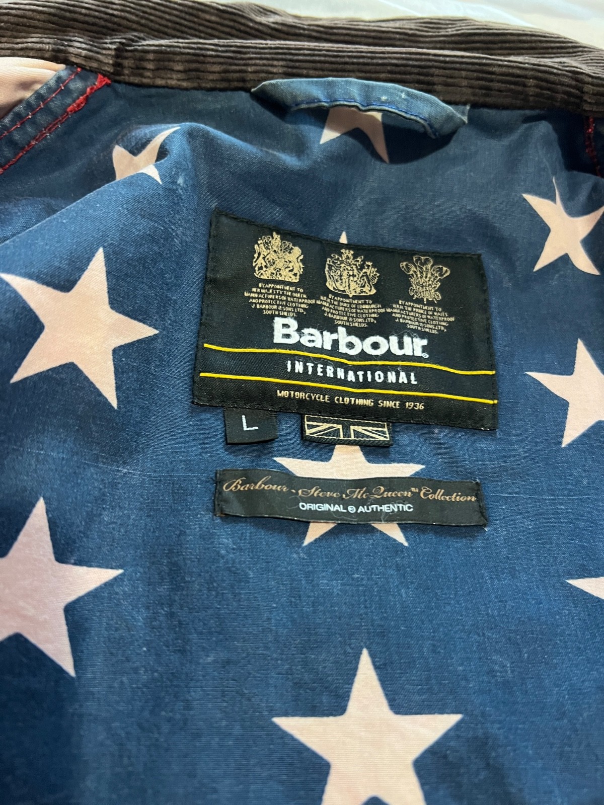 BARBOUR INTERNATIONAL Steve McQueen Collection Limited Waxed Cotton Red L