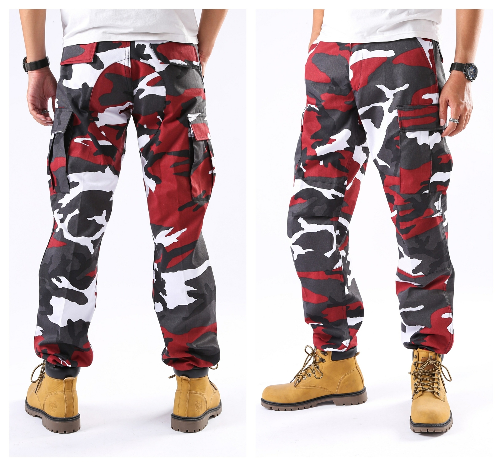 BACKBONE Mens Military Tactical BDU Camouflage Pants Casual Cargo Pants Trousers
