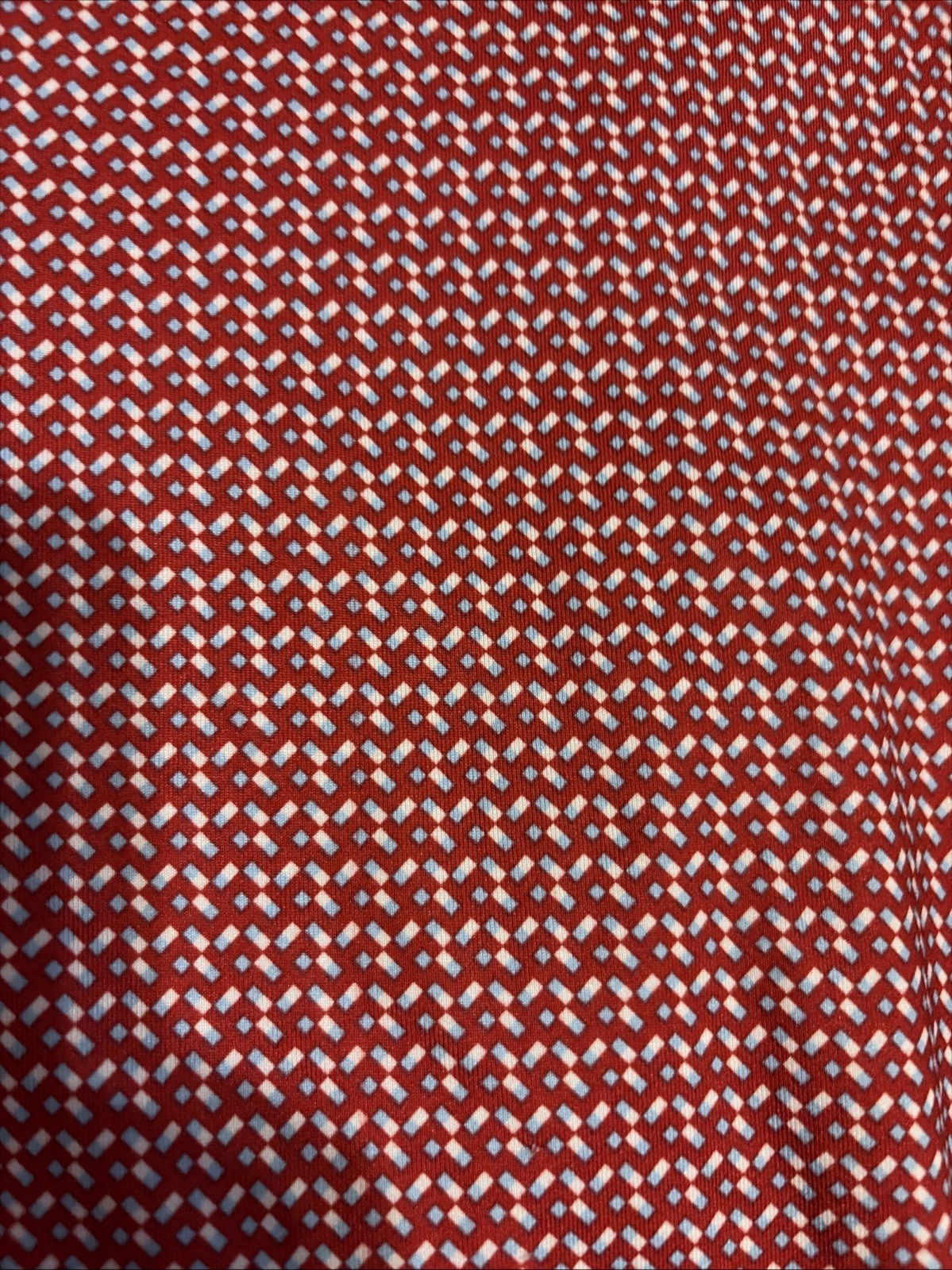 Quieti Tonal Texture Performance Men’s MEDIUM S/S Red White Blue Polo Knit