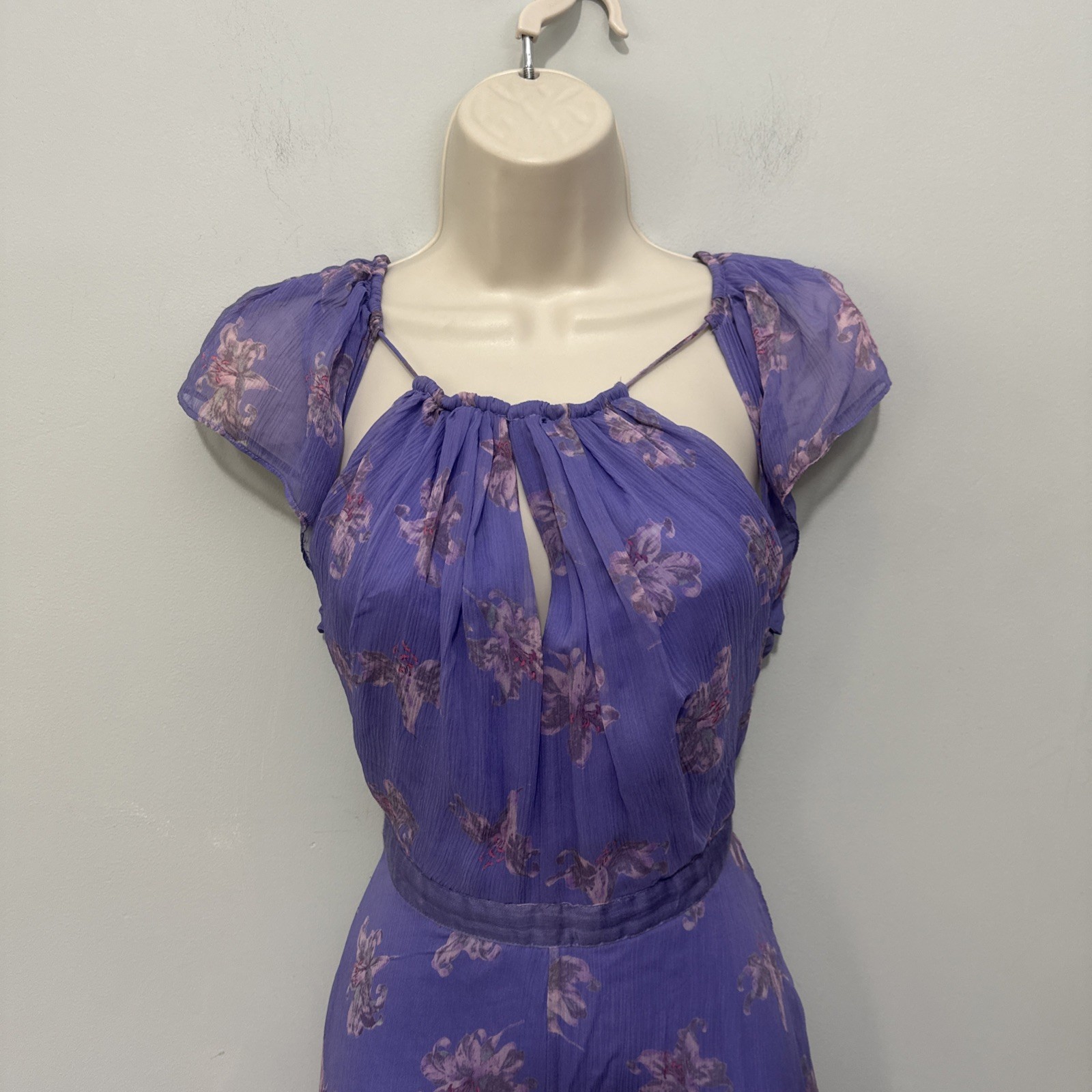 Elizabeth And James Dress 2 Purple Silk Sandy Hi Low Maxi Fairy Boho Chic ASO
