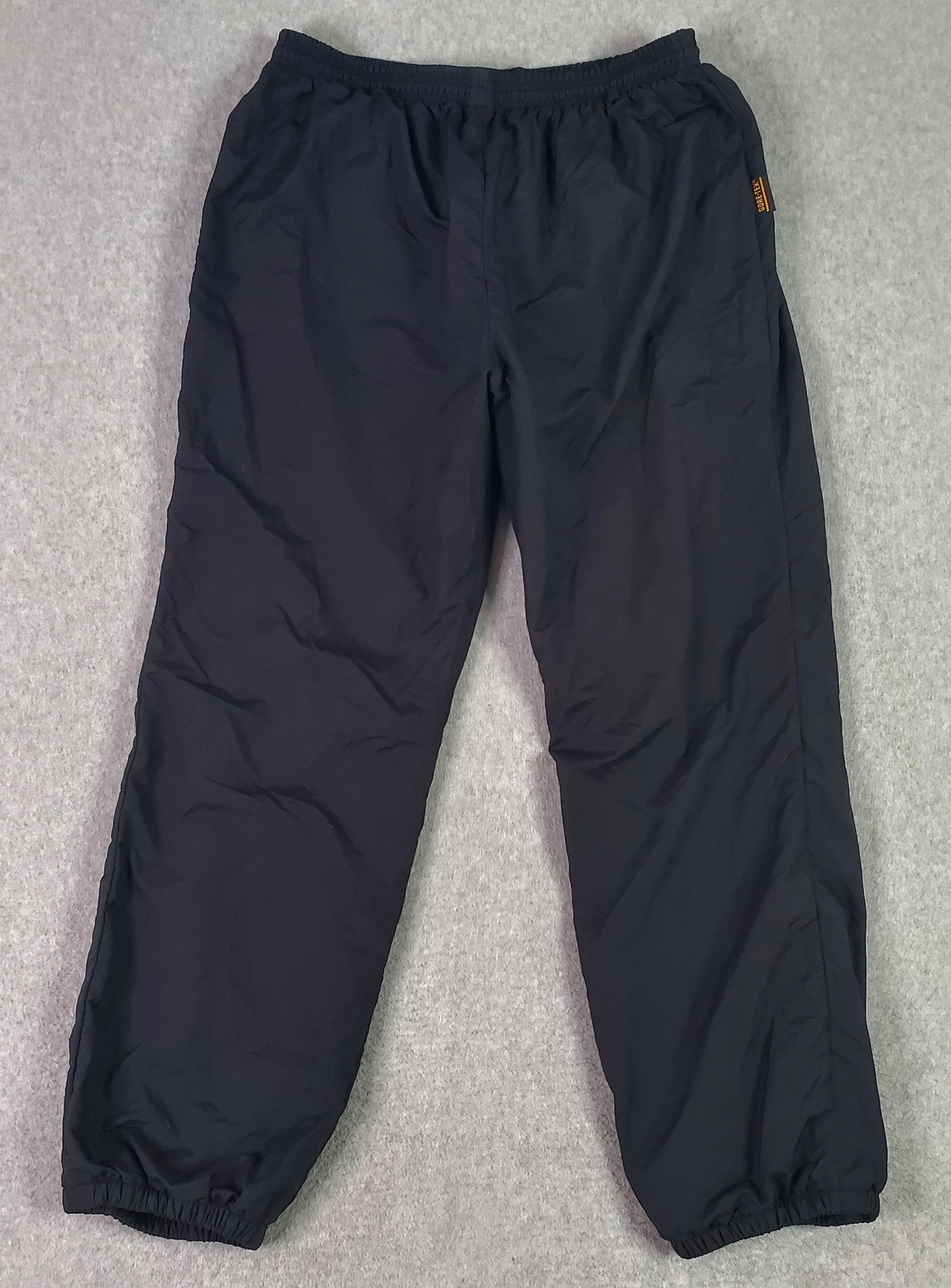 GORE-TEX Rain Pants Mens 3XL (30×30) Black Waterproof Hiking Shell Elastic Waist
