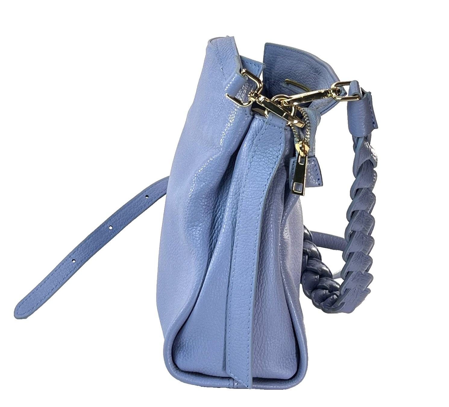 NEW! Italian Genuine Pebbled Leather Purse Combination Handbag/Crossover Design