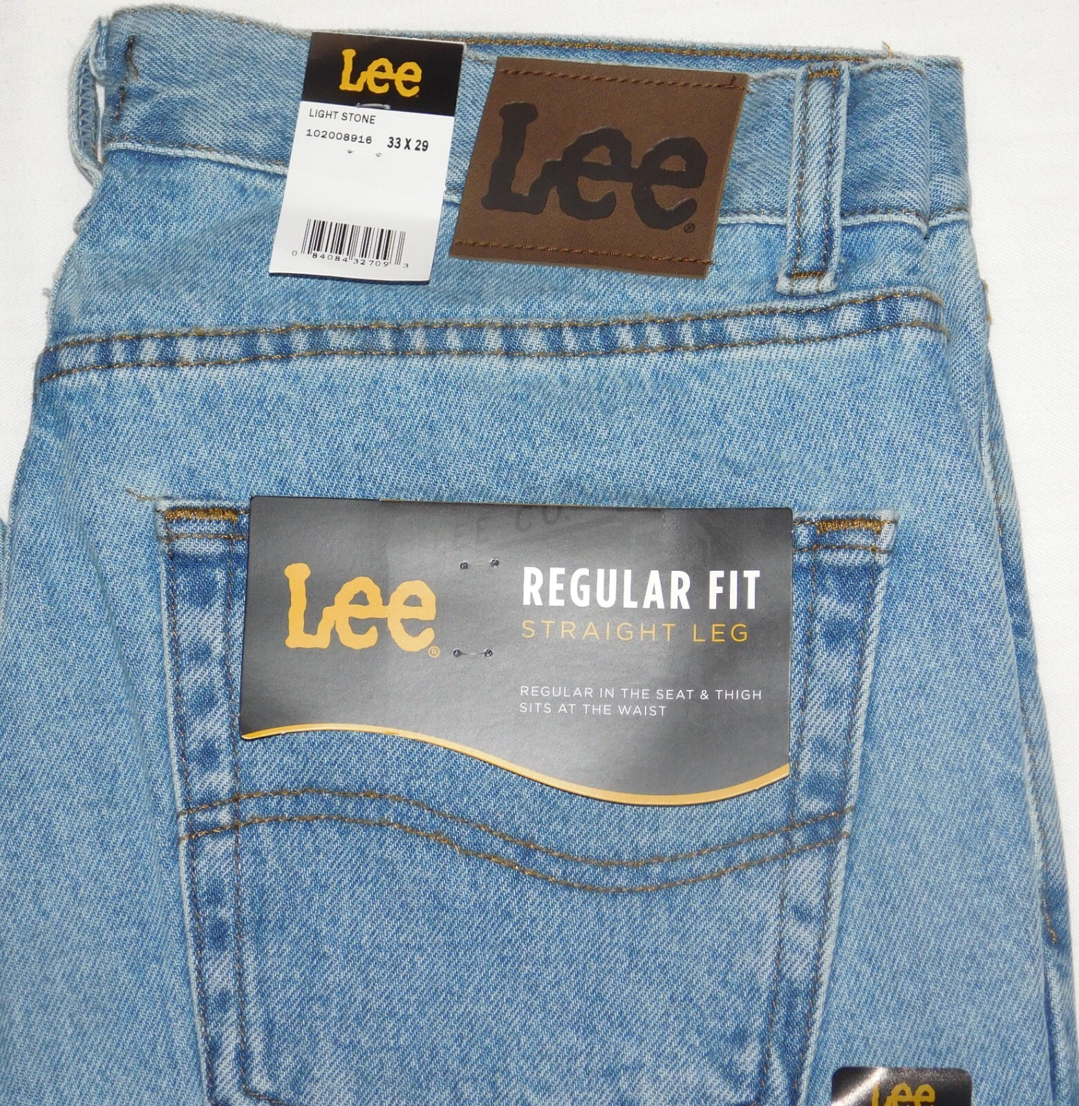 LEE Regular Jeans Straight Leg Regular Seat & Thigh At Waist Light Stone Blue