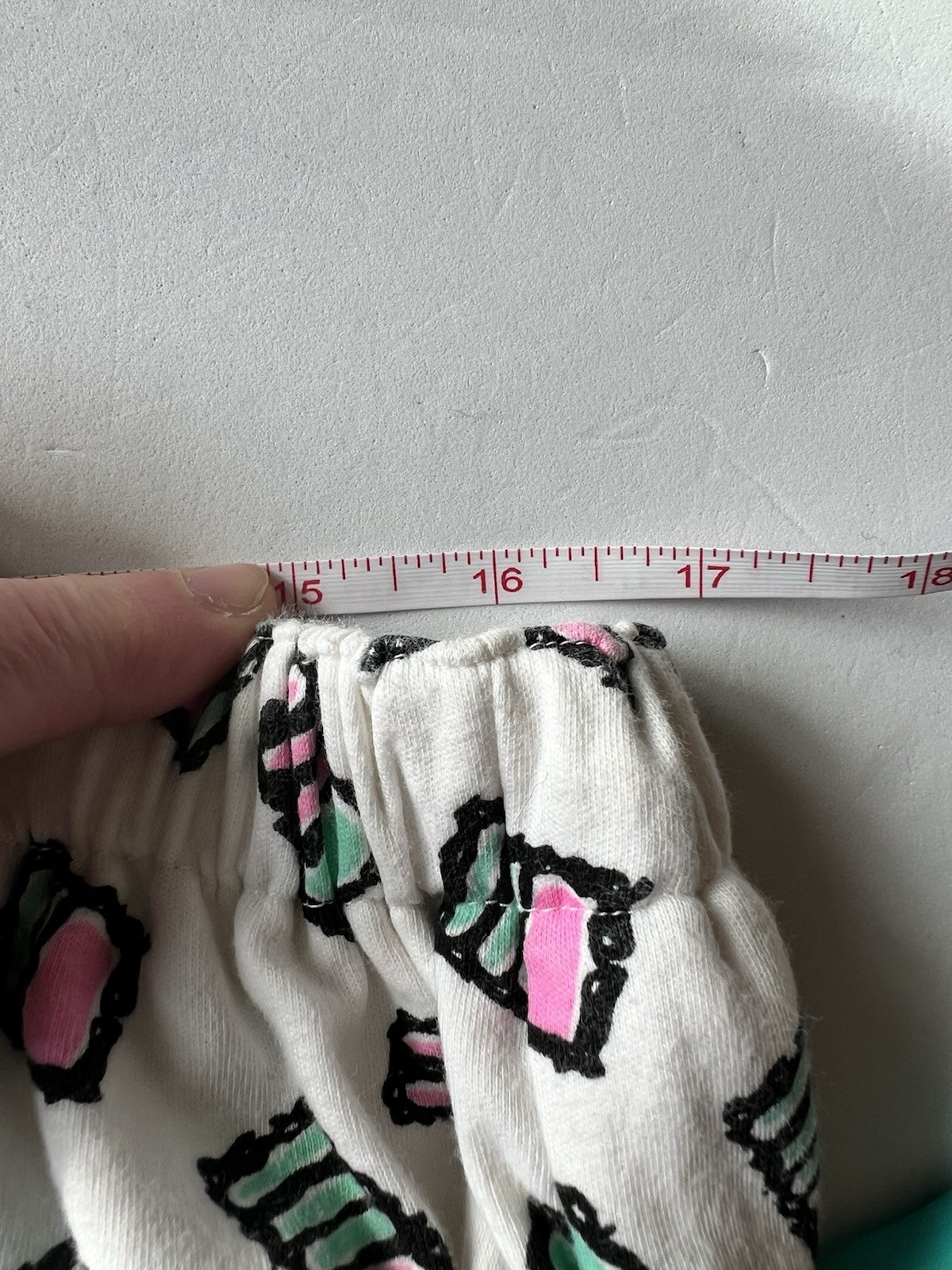 Vintage-Style Custom Homemade Knit “Pop Art” Colorful Print Pants 80’s/90’s