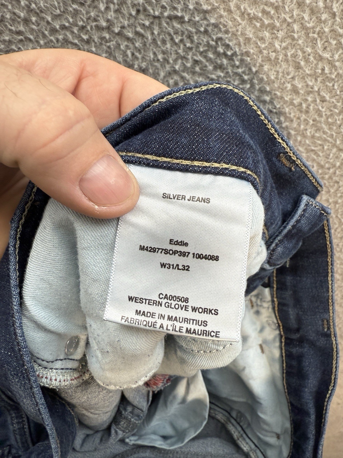 Silver Jeans Mens 31×32 Blue Denim Eddie Relaxed Distressed Rockabilly Biker