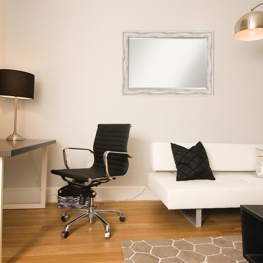 Amanti Art 33-in W x 27.0-in H Rectangle Alexandria White Wash Framed Wall|16786