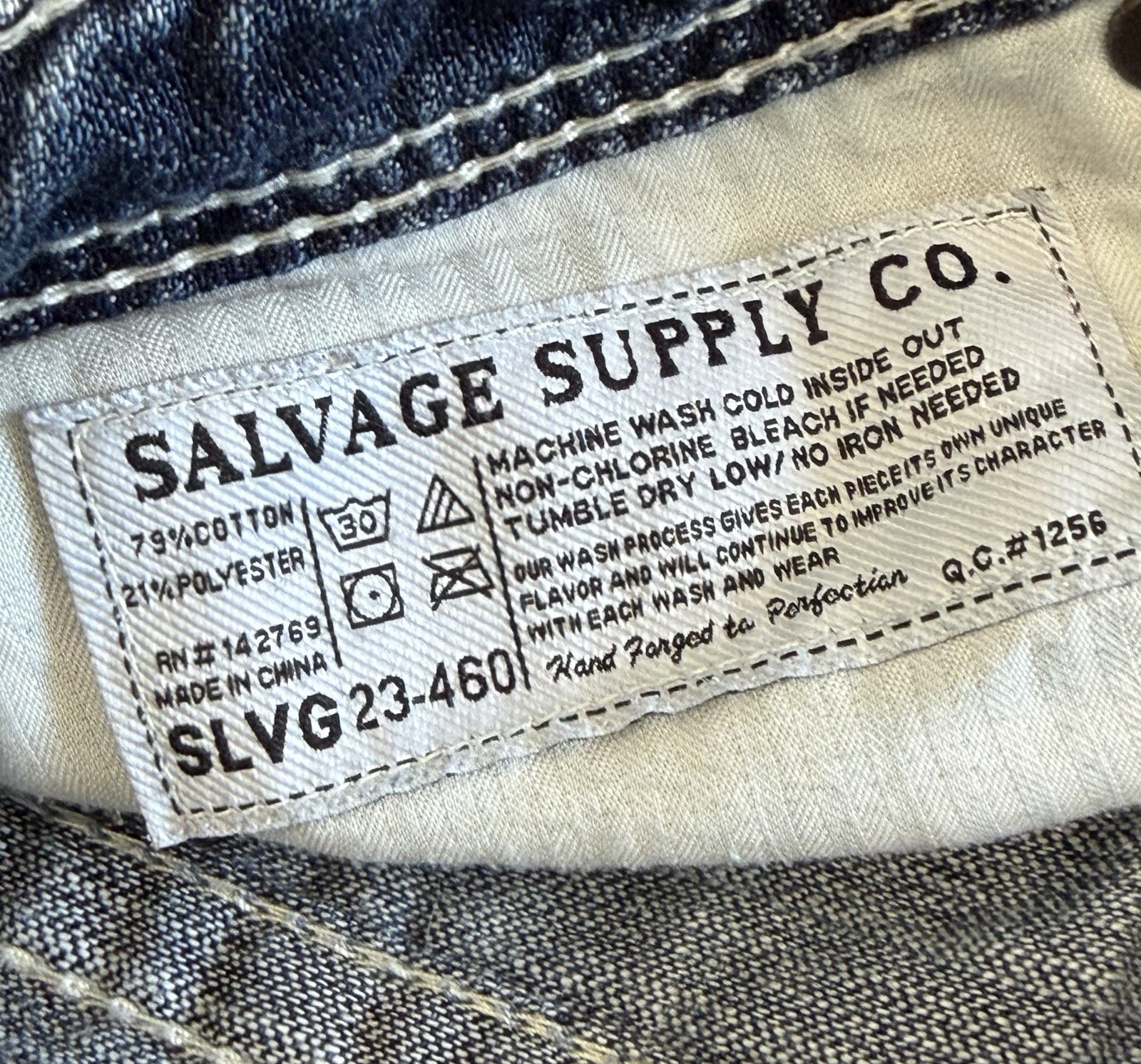 Salvage HAVOC Slim Straight Stretch Buckle Jeans ~ Men’s Size 28 x 32