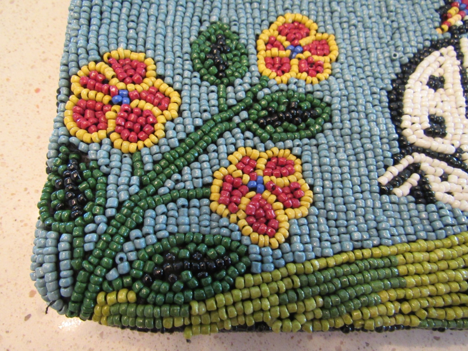 Double D Ranch Beaded Clutch EUC