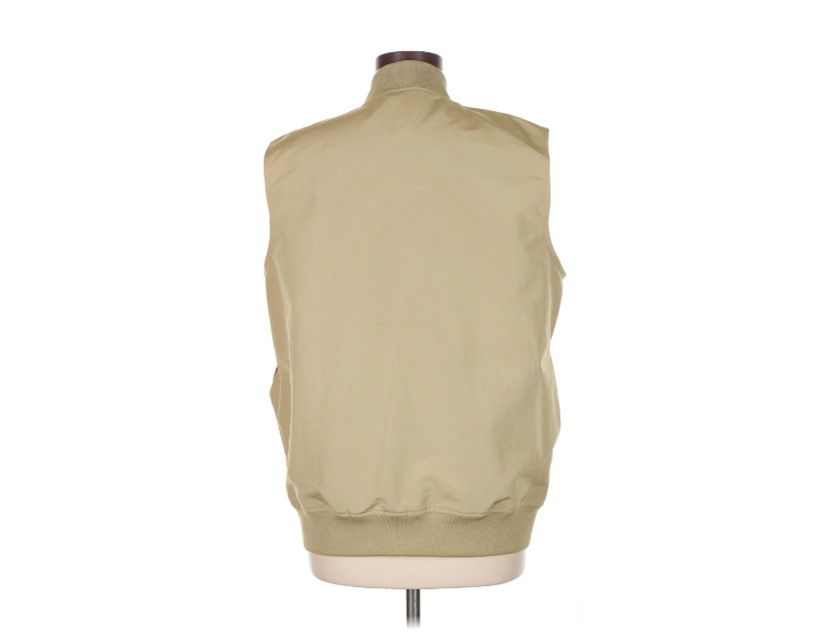 WESC Multi Cargo Twill Utility Vest Men Medium Women Large Khaki Full Zip