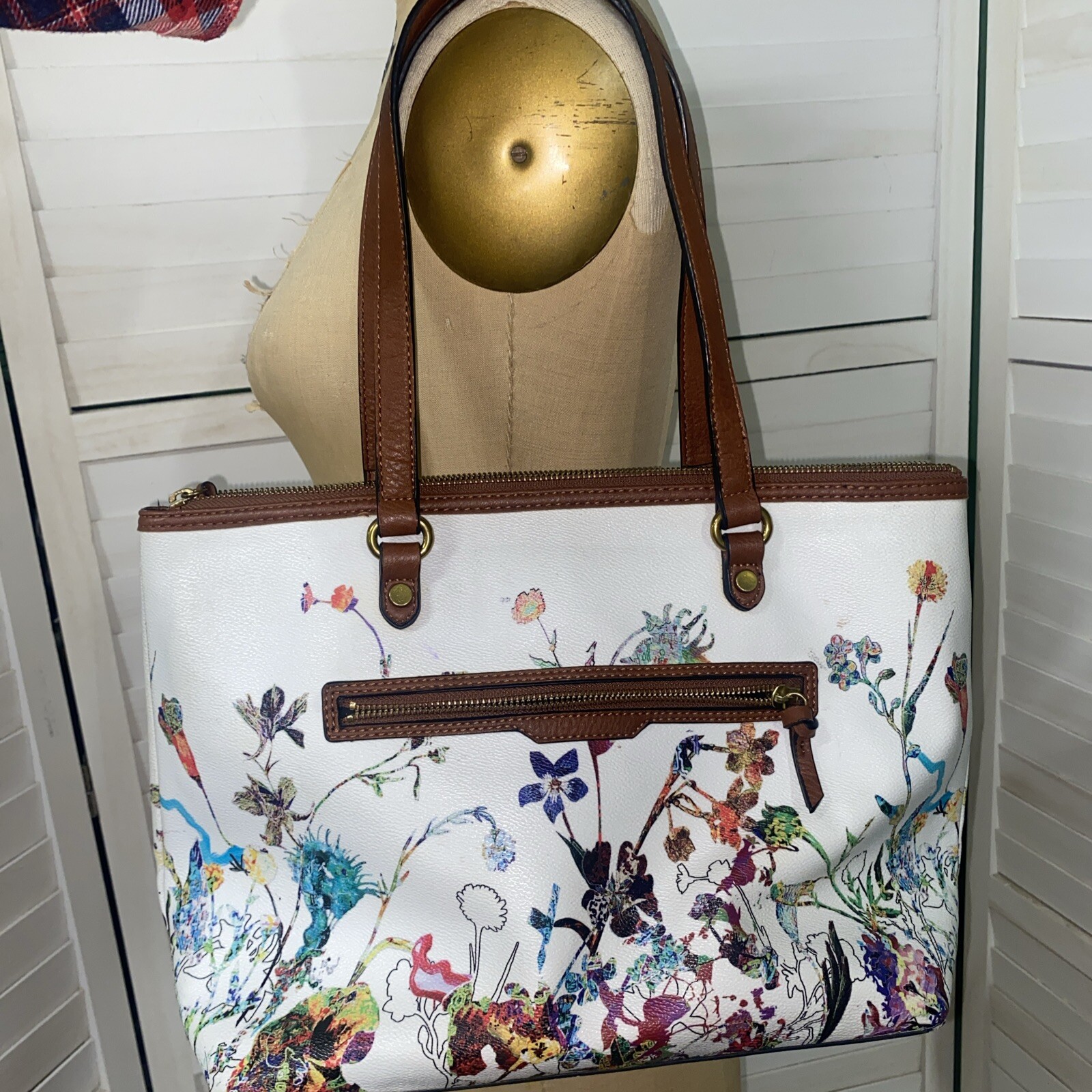 Elliott Lucca Floral Aria Bouquet Large Tote Vegan Leather