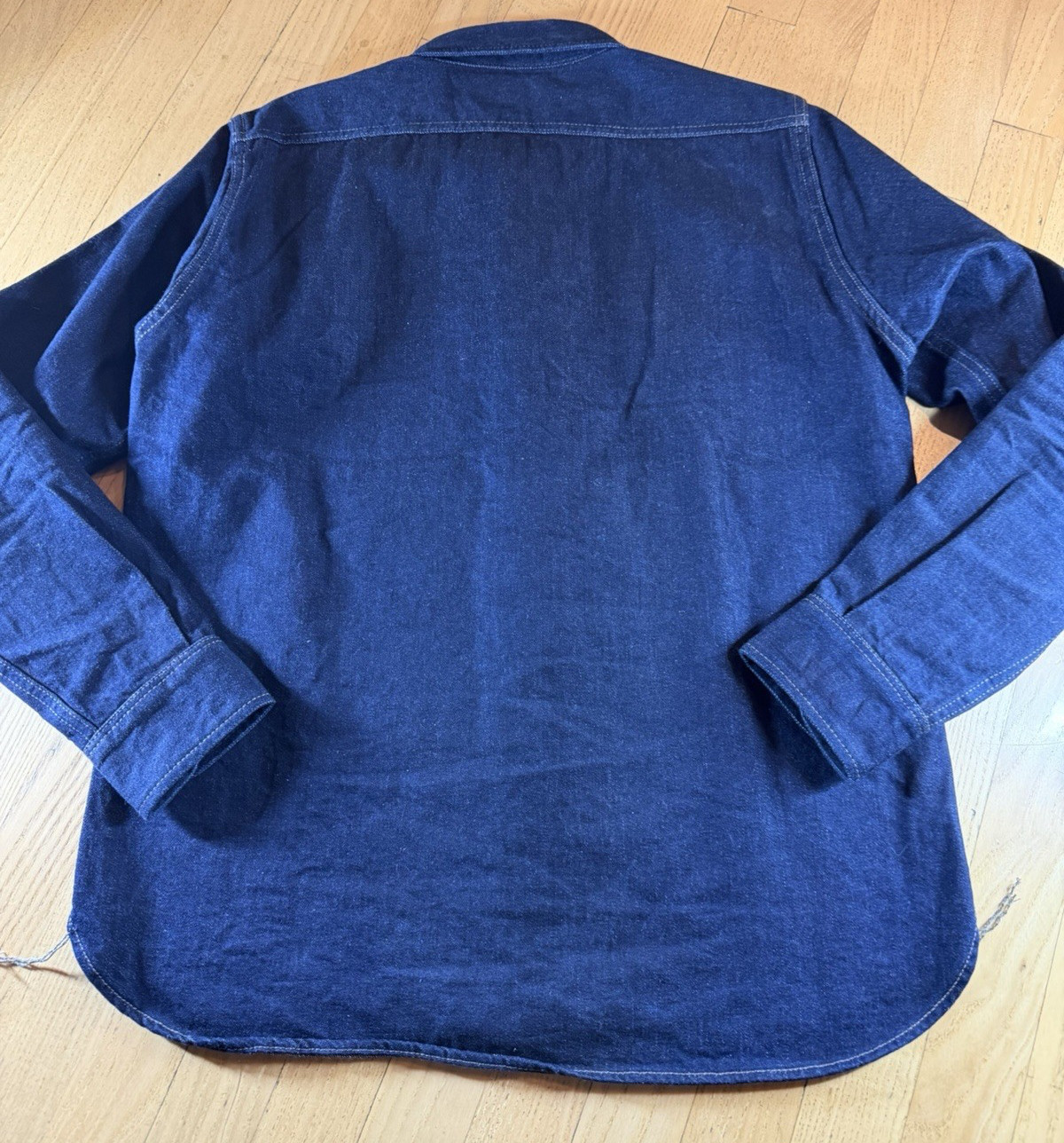 Iron Heart IHSH-326 12oz Denim Snap Work Shirt – Indigo – Large