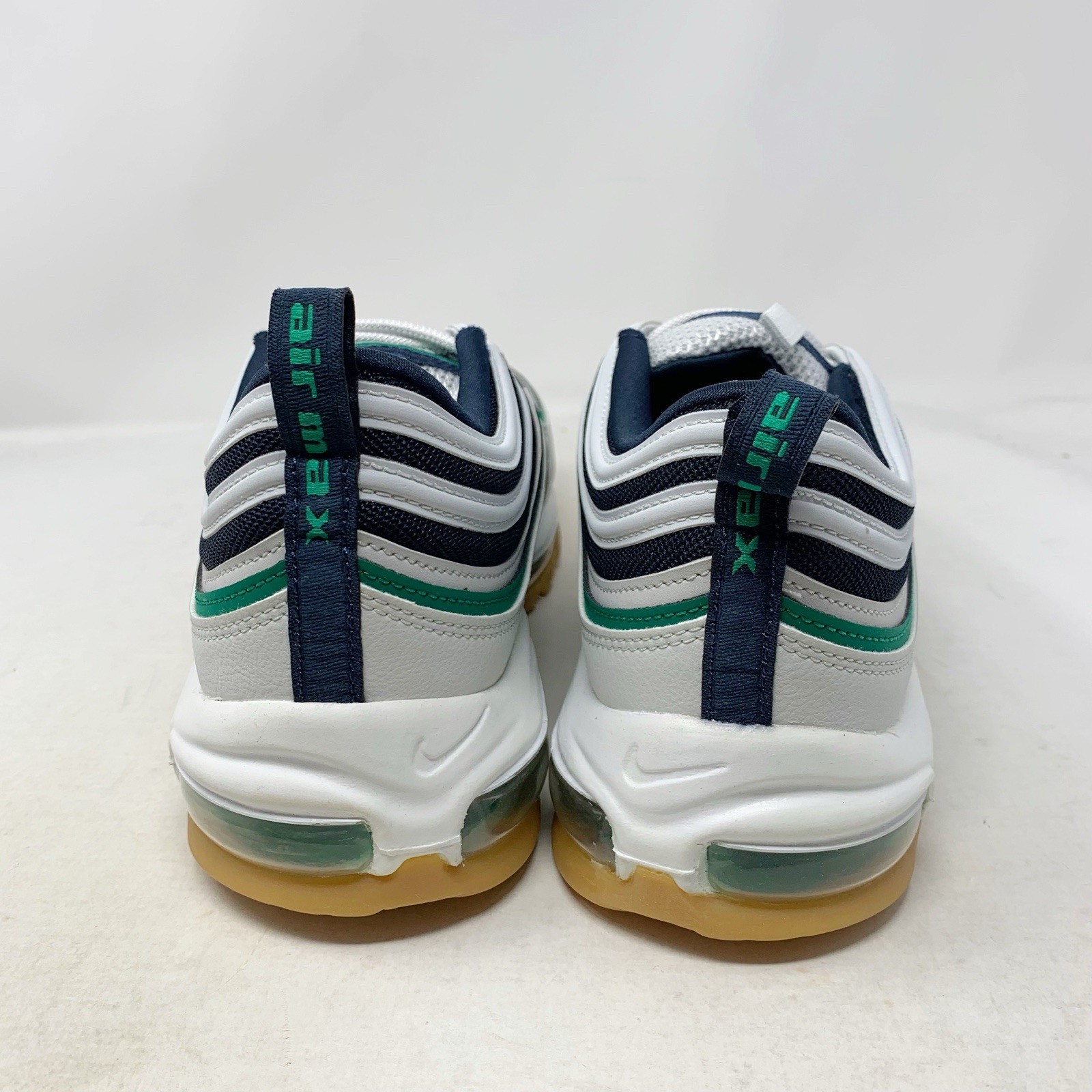 Nike Air Max 97 ‘Malachite Green’ White Sneakers, Size 12 BNIB 921826-021