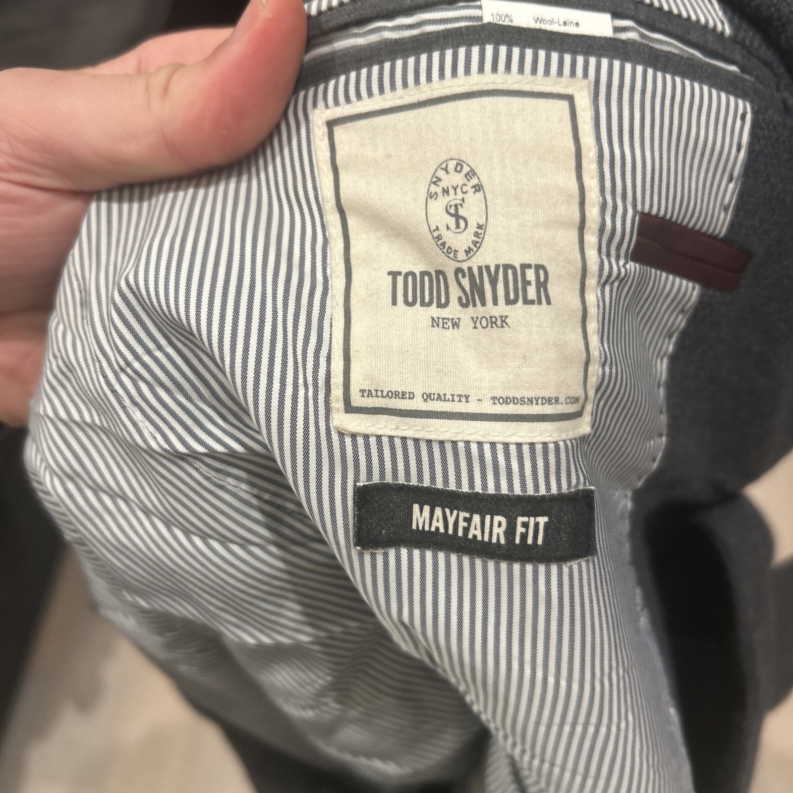 Todd Snyder Mens Size 40 R Gray Wool Mayfair Fit Blazer
